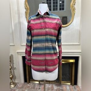 Vintage Gotcha Covered‎ Southwest Shirt | S | Western Stripe Serape USA Made